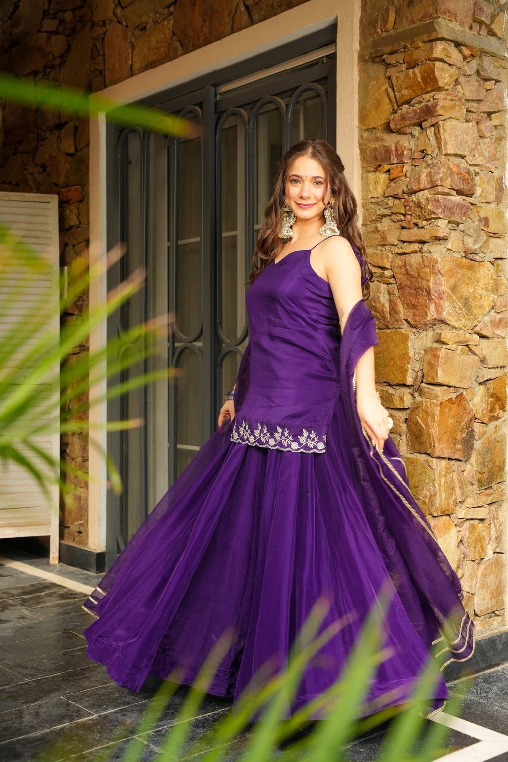 Zari Zikar Kurta Set