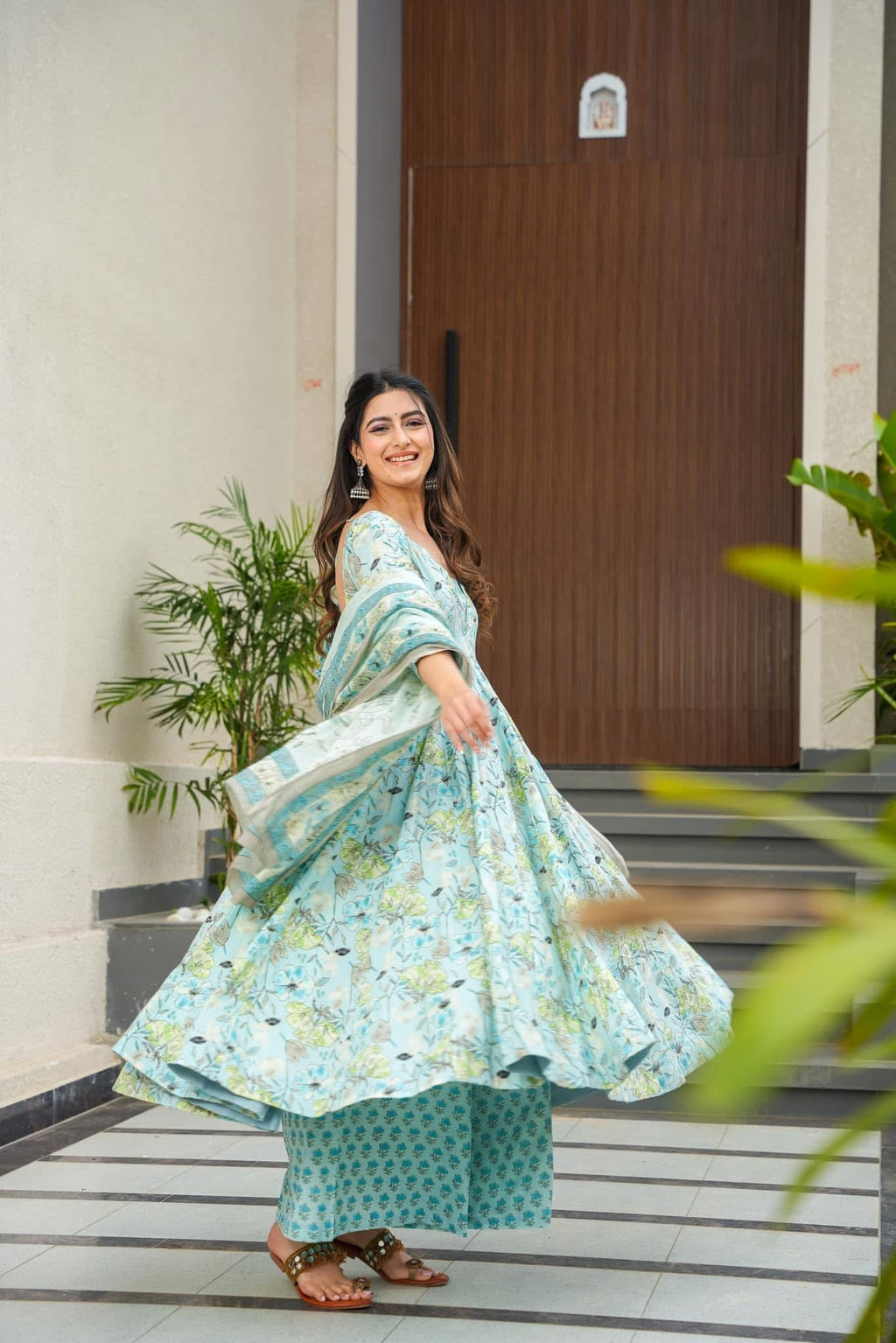 Ice Blossom Cotton Suit Set