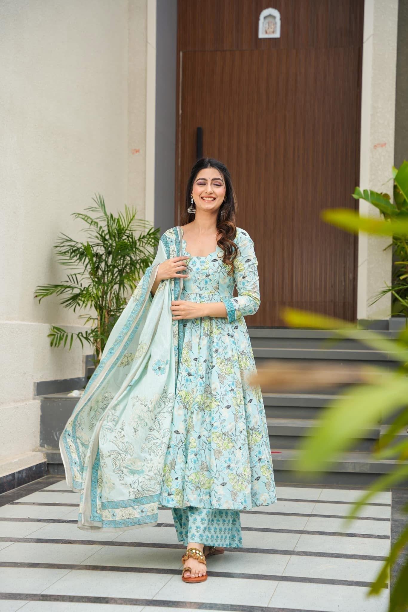 Ice Blossom Cotton Suit Set