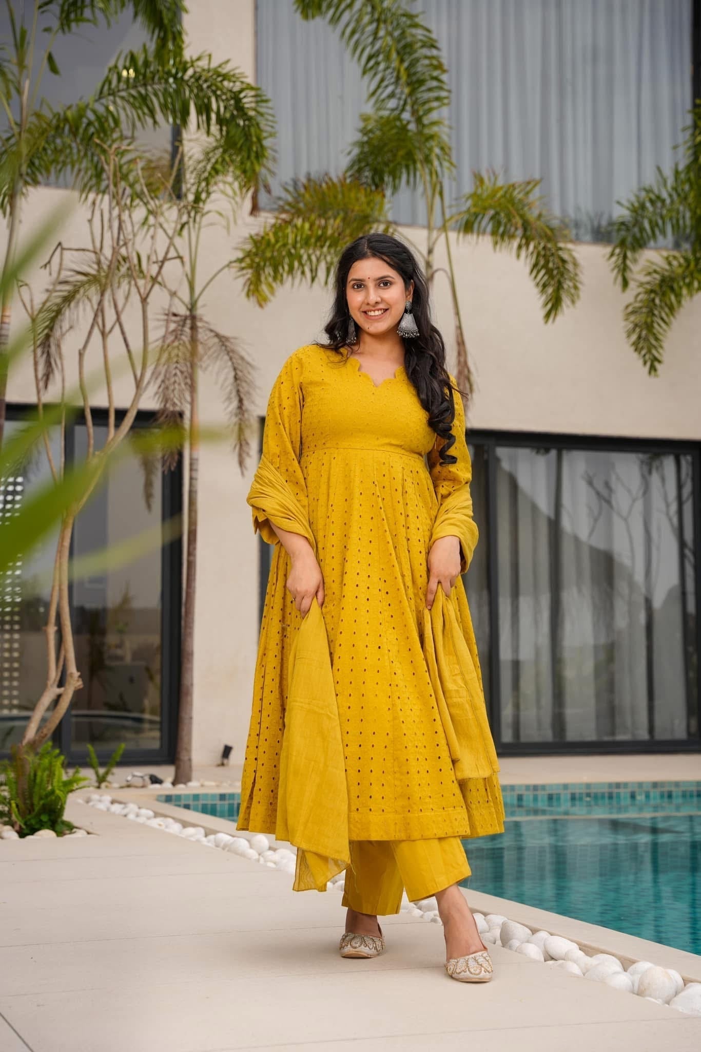 Honey Drizzle Mustard Suit Set