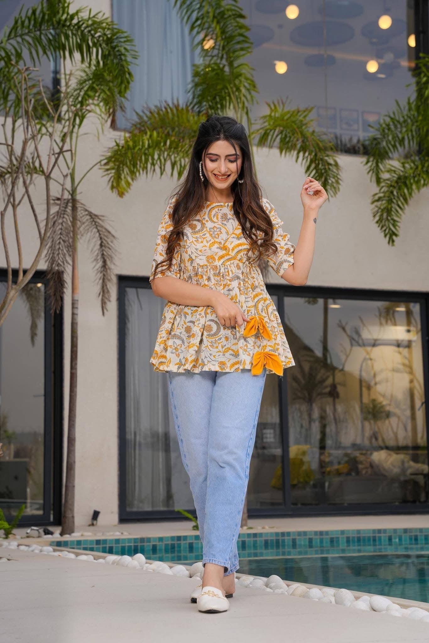 Sunflower Breeze Cotton Top