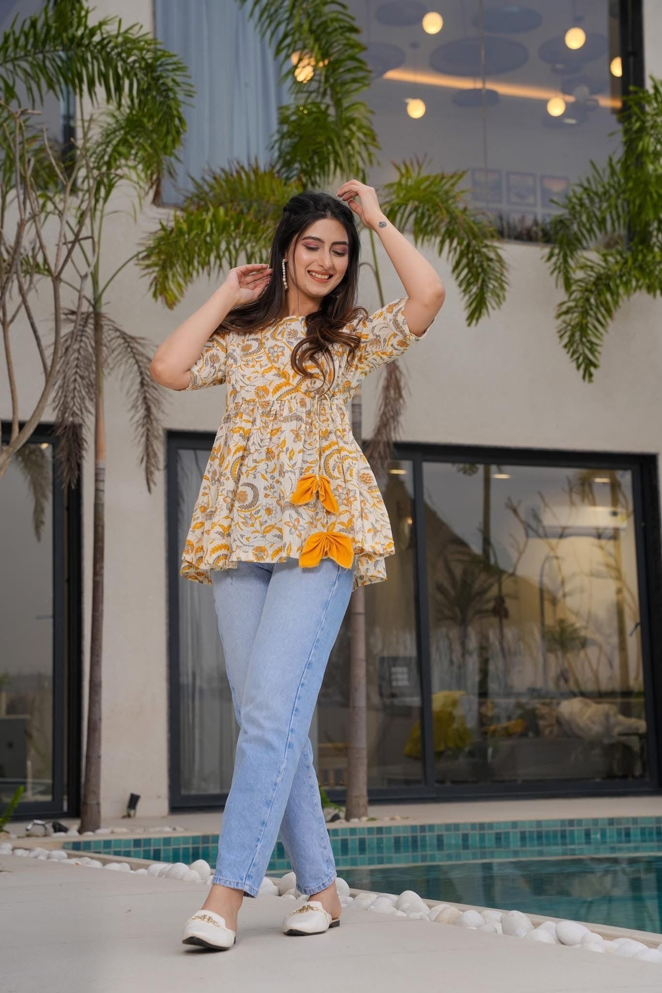 Sunflower Breeze Cotton Top