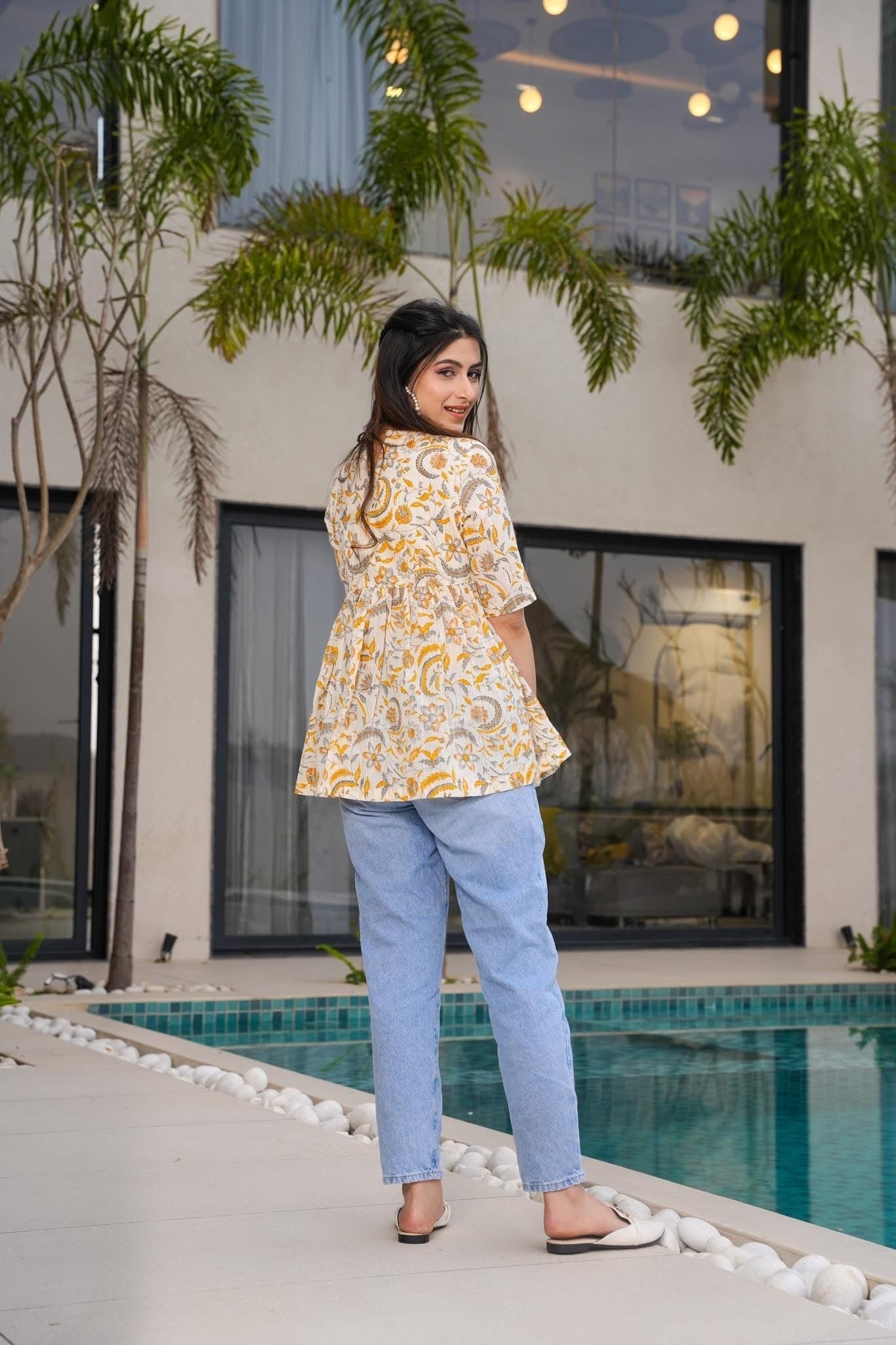Sunflower Breeze Cotton Top