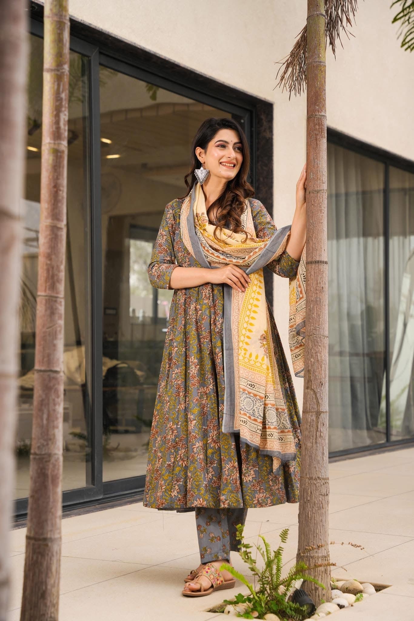 Vintage Charm Cotton Suit Set