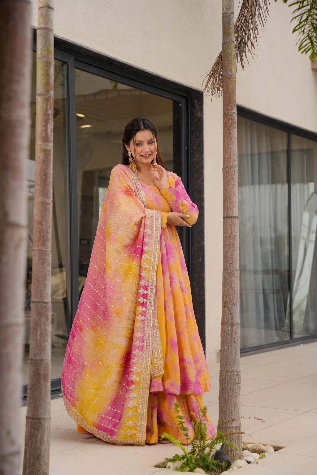 Kesariya Cosmos Kurta Set