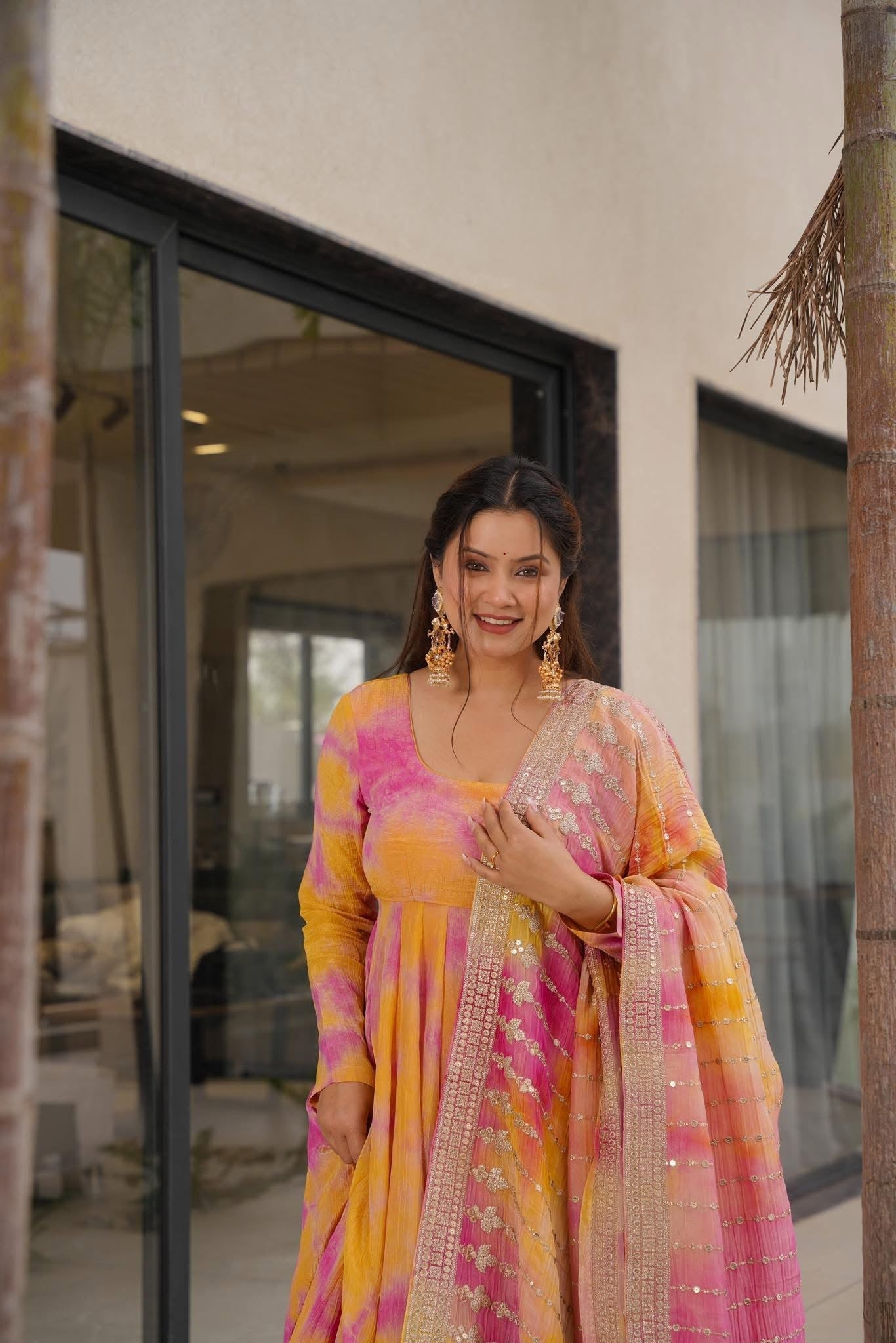 Kesariya Cosmos Kurta Set